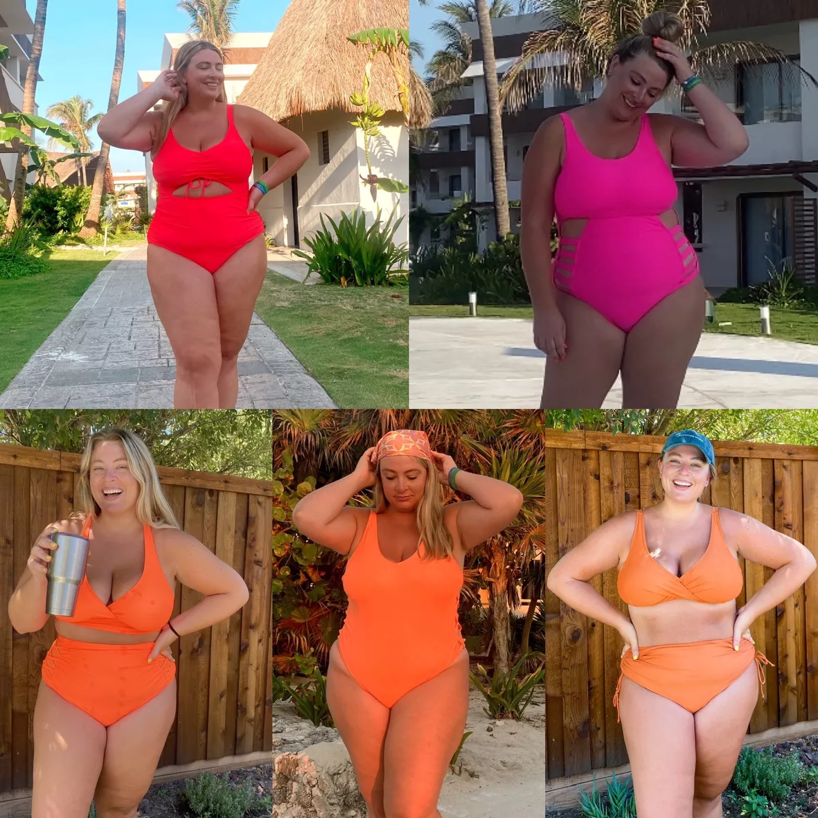 Yonique Womens Plus Size Bikini High Waisted Swimsuits Two Piece Bathing  Suits Tummy Control Swimwear