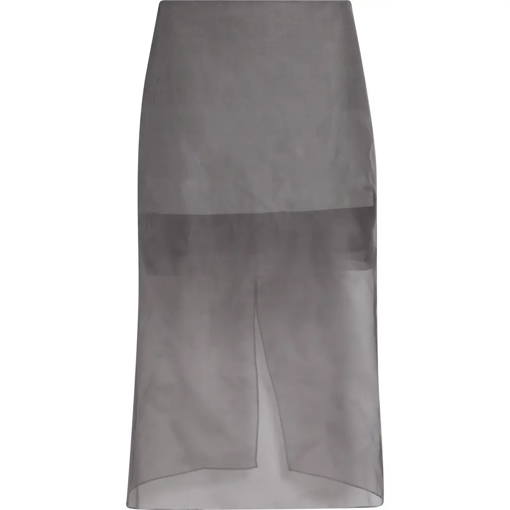 MONSE Layered Silk Organza Pencil Skirt in Grey at Nordstrom, Size Small | Nordstrom