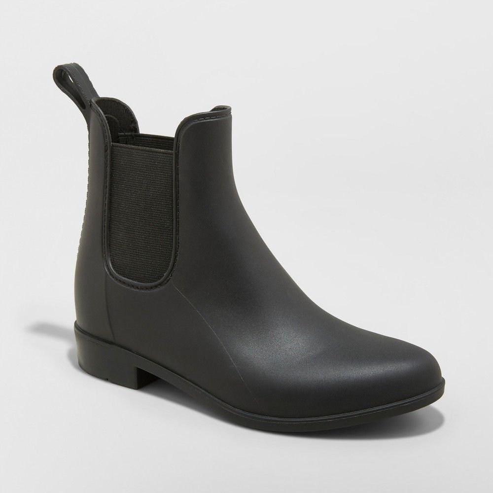 Women's Chelsea Rain Boots - A New Day Black 5 | Target