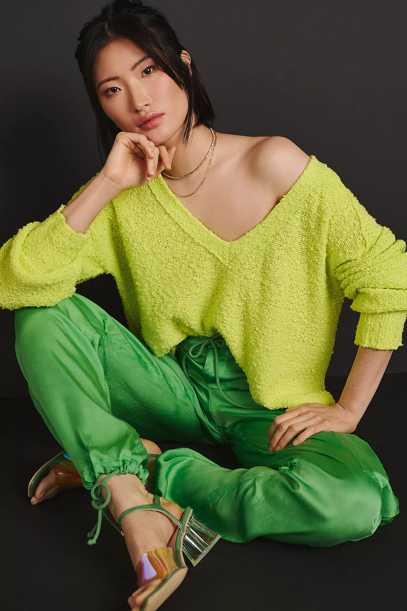 Pilcro Textured V-Neck Sweater | Anthropologie (US)