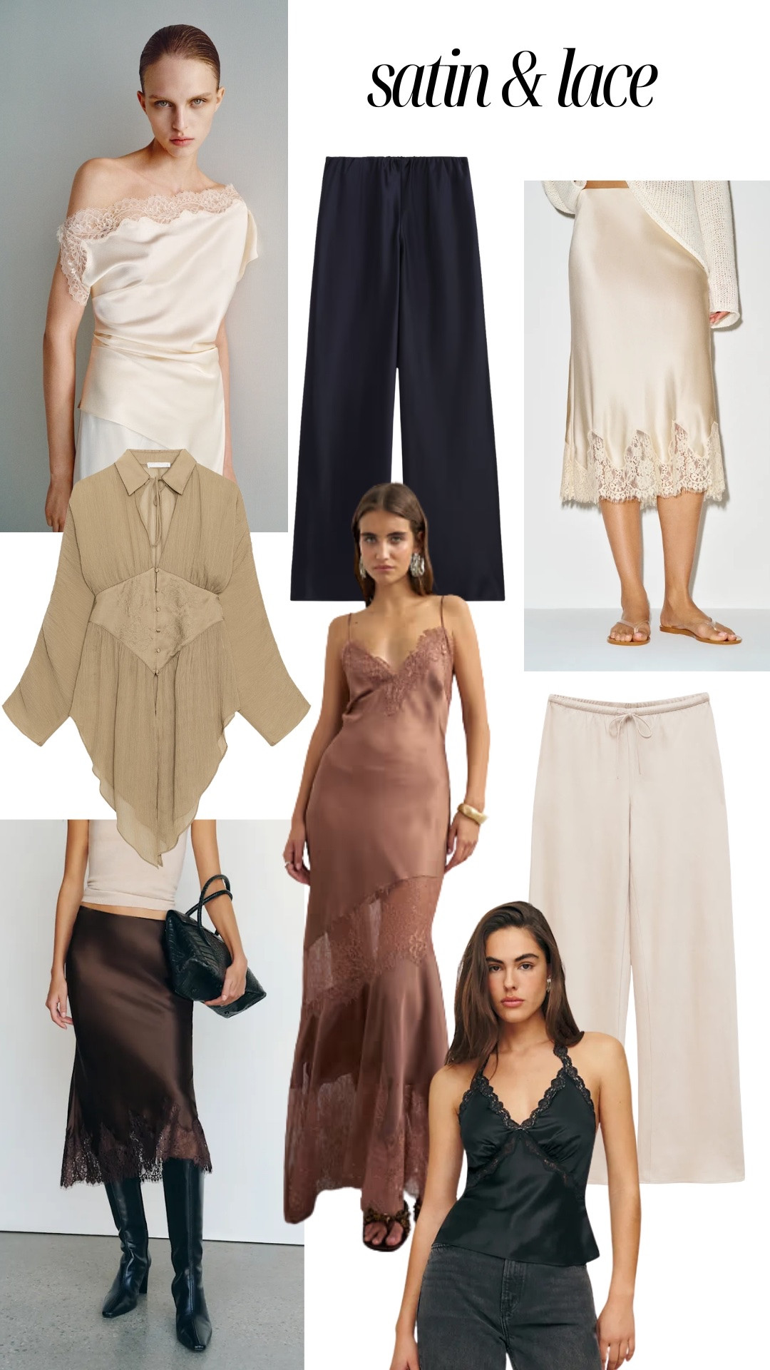 Autumn Trends 🍂 Satin and Lace, tops, blouses, trousers, skirts and dresses

#LTKFashionMonth #LTKautumn