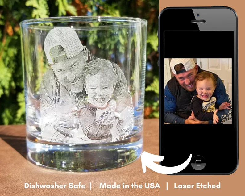 Father's Day Gift From Daughter Glass Fathers Day Gift, Dad Gift, Papa Gift, Grandpa Gift, Family... | Etsy (US)