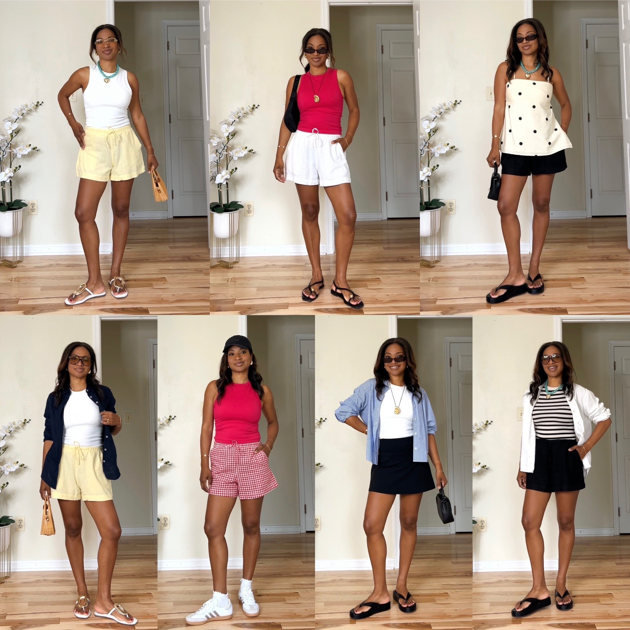 Wearing a small in all of the shorts and active skirt, all TTS.  Wearing a medium in the white and red tanks. Small in every other top

#LTKootd #LTKgrwm #LTKOver40