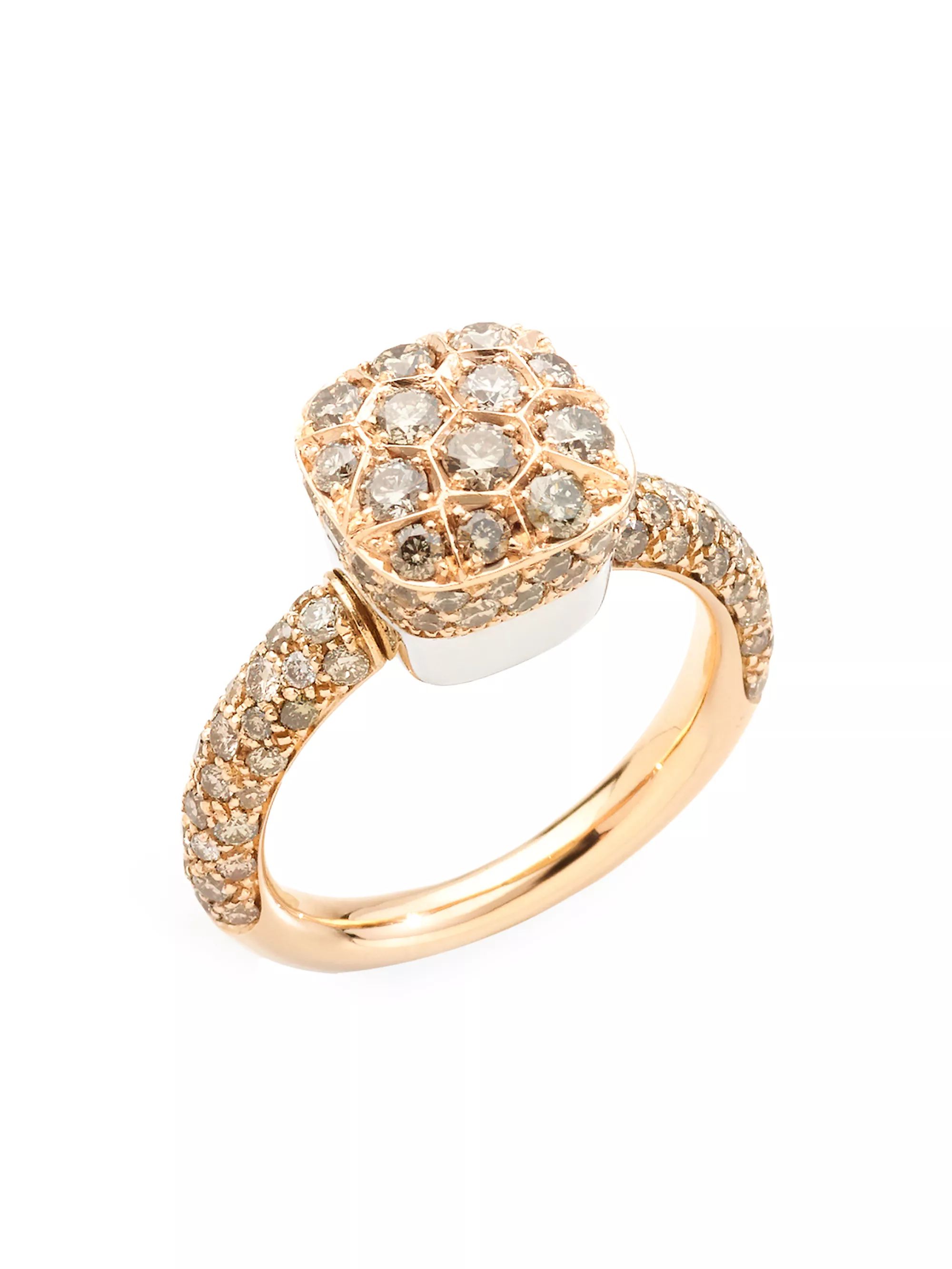 Nudo Classic 18K Rose Gold, 18K White Gold & Brown Diamond Ring | Saks Fifth Avenue