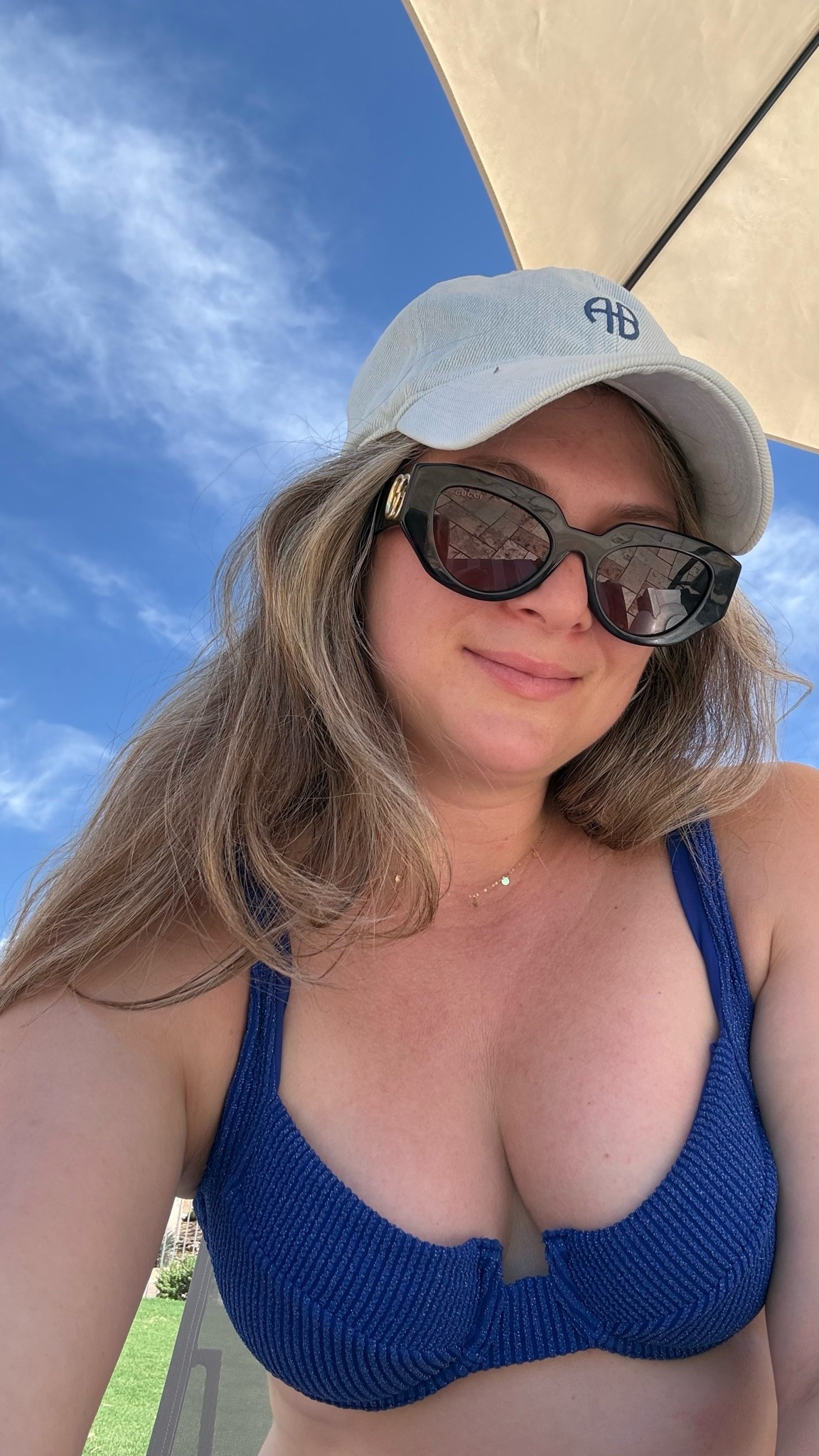Favorite bikini is Vetchy - the crinkle material is the stretchiest and fits the best ! I’ve tried all of the styles and the crinkle and sparkly ones are the most flattering bottoms bc they are stretchier and don’t create any love handles! 

Love the anime bing denim hat 
Gucci sunglasses on sale

#LTKootd #LTKActive #LTKSaleAlert