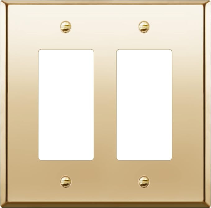 LIDER Decorator Switch or Receptacle Metal Wall Plate, Stainless Steel Outlet Cover, Corrosion Re... | Amazon (US)