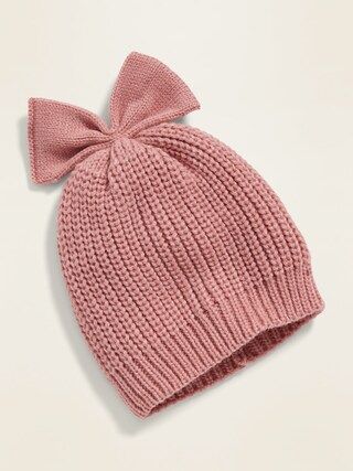 Sweater-Knit Bow Beanie for Baby | Old Navy (US)