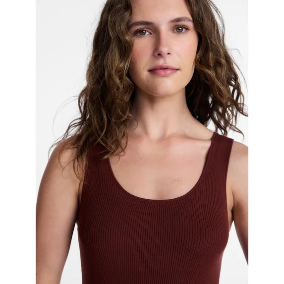 Time and Tru Women's Sleeveless Scoop Neck Midi Dress, Sizes XS-XXXL | Walmart (US)