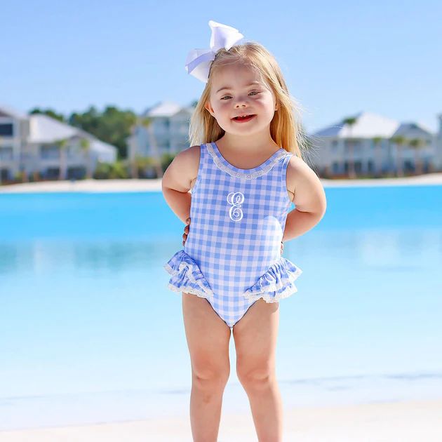 Capri Blue One Piece Swimsuit | Classic Whimsy