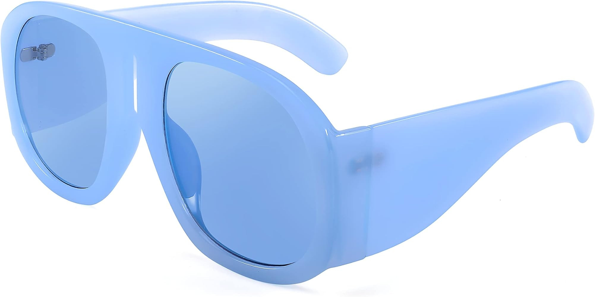 FEISEDY Retro Trendy Avaitor Sunglasses for Women Men Oversized Vintage 70s 80s Sunglasses Flat T... | Amazon (US)