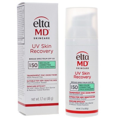 EltaMD UV Skin Recovery Broad Spectrum SPF 50 Red Color Correcting Face Sunscreen 1.7 oz | Target