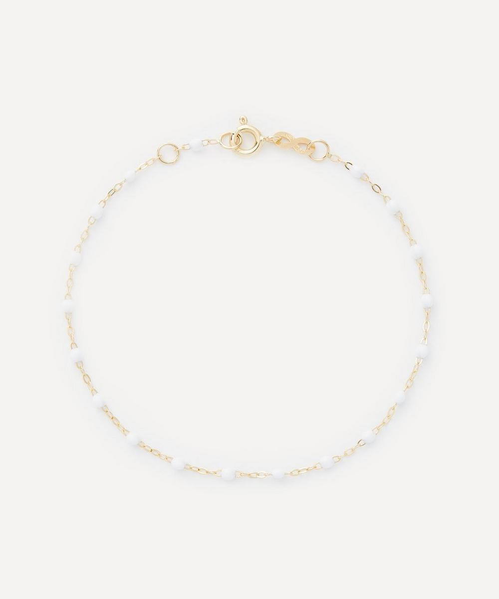 Gigi Clozeau 18ct Gold Classic Gigi Resin Bead Bracelet White Luxury | Liberty London (US)