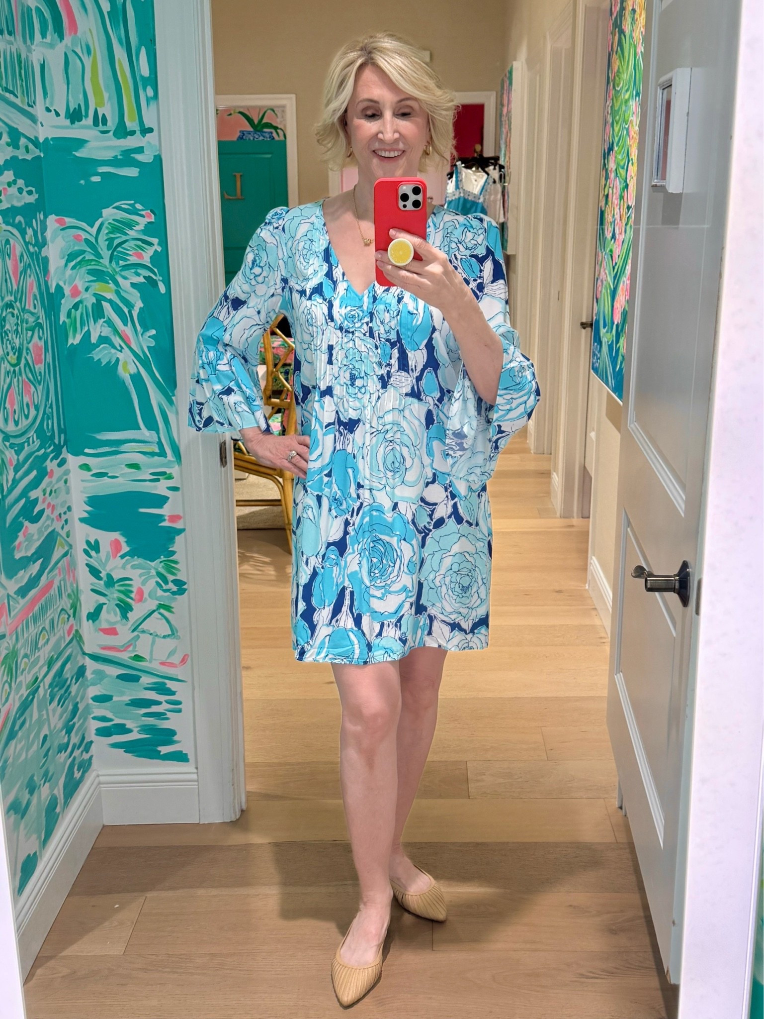 Blue, bold, and one of those dresses that instantly puts me in a good mood 💙✨ There’s just something about a classic shift dress and a fun Lilly Pulitzer print that makes getting dressed feel effortless. Added this one to my “wear on repeat all season” list immediately.

#LTKgrwm #LTKSeasonal #LTKOver40