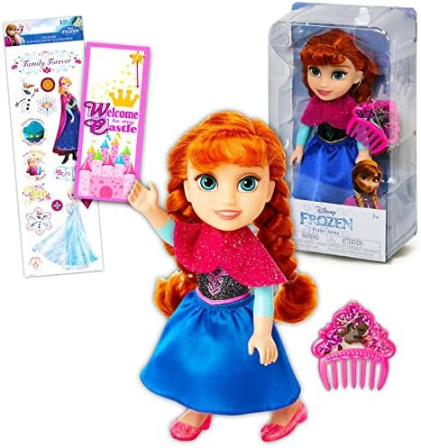 Classic Disney Disney Frozen Anna Doll and Comb Set-3 Pc Frozen Toy Bundle with Anna Doll for Gir... | Amazon (US)