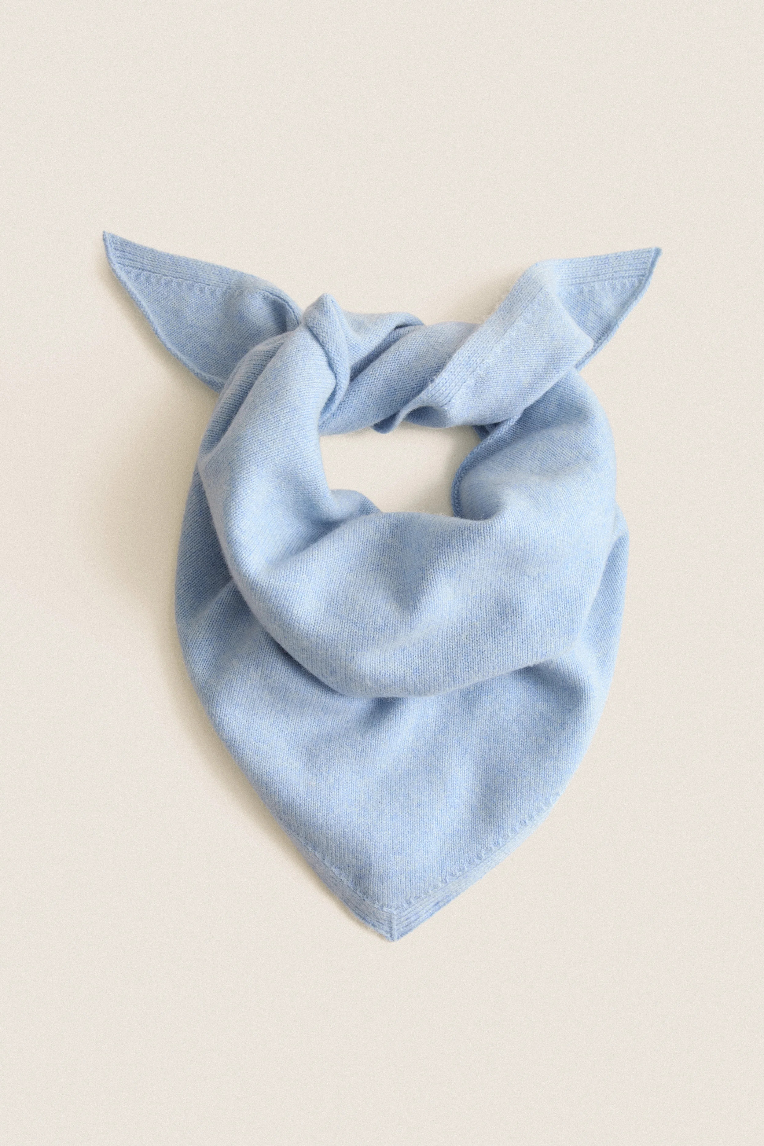Ice Blue Cashmere Triangle Scarf | Tuckernuck (US)