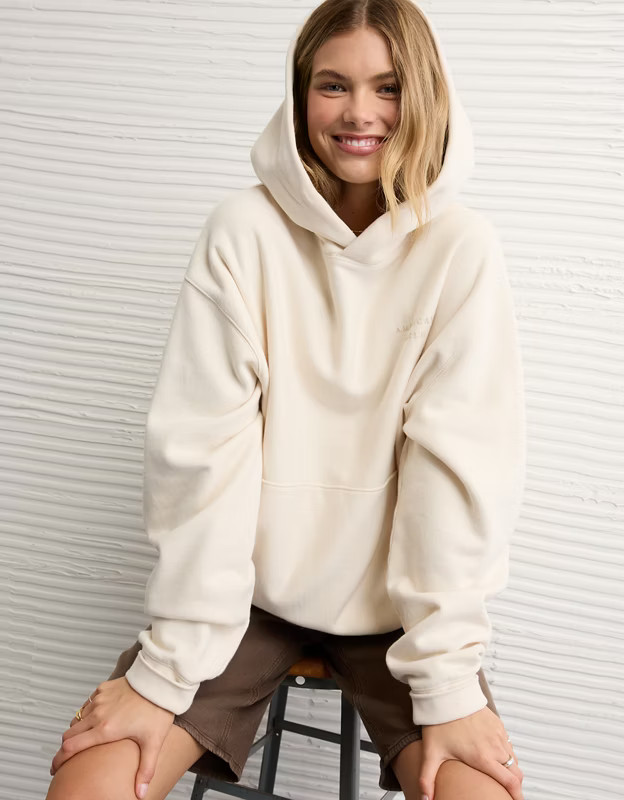 AE Laidback Luxe Heavyweight Graphic Hoodie | American Eagle Outfitters (US & CA)