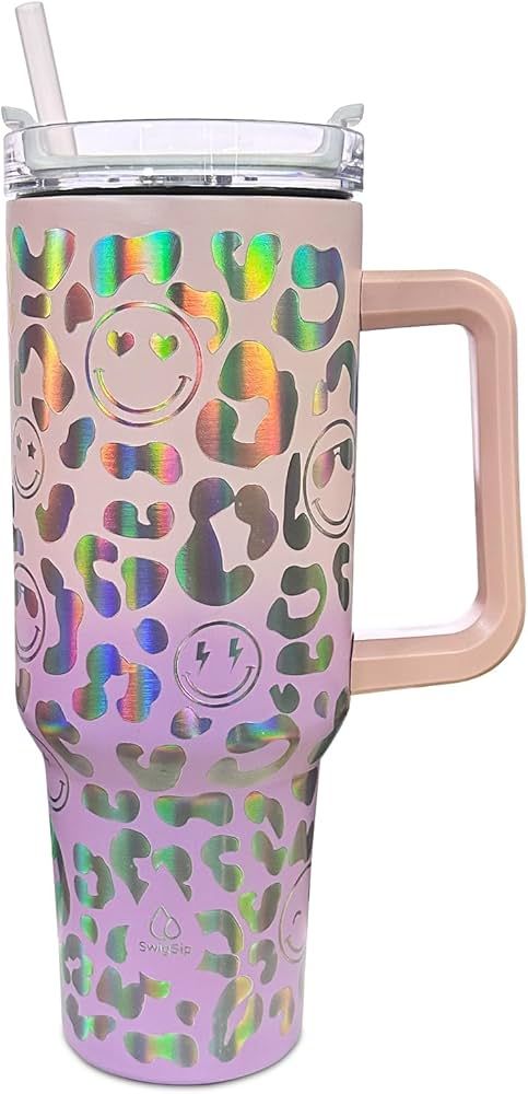Swig Sip 40oz Leopard Tumbler - Double Wall Stainless Steel Dishwasher Safe Vacuum Insulated Trav... | Amazon (US)