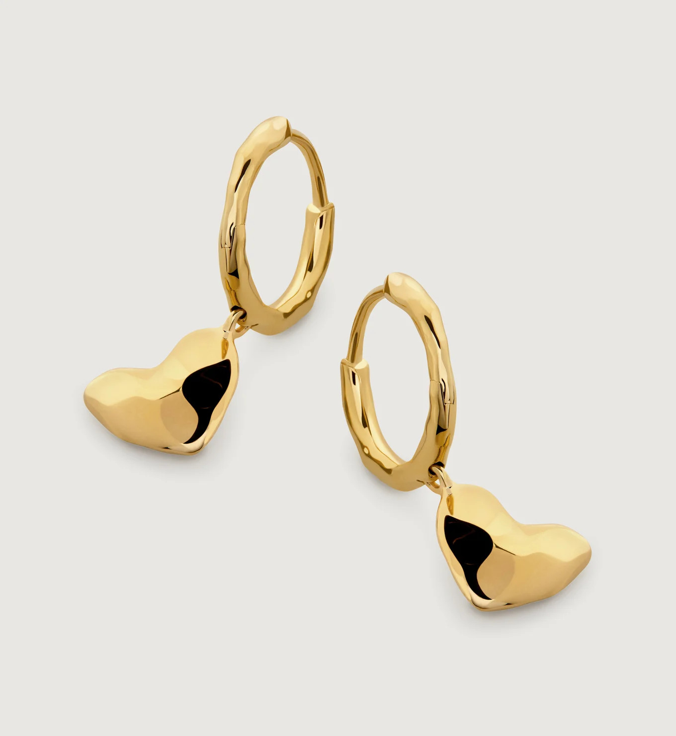 Heart Drop Huggie Earrings | Monica Vinader (US)