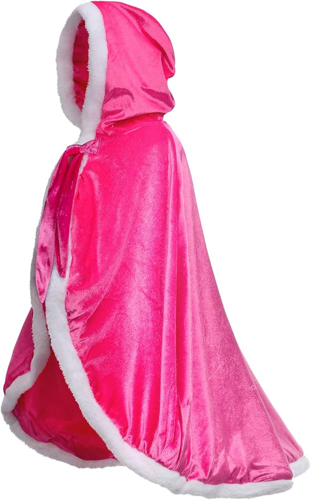 Party Chili Fur Princess Hooded Cape Cloaks Costume for Girls Dress Up | Amazon (US)