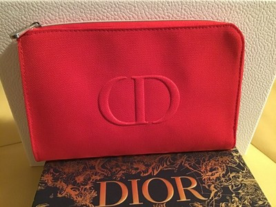 DIOR Beauty Logo Red 8.5 x 5.5 in Cosmetic Makeup Bag Pouch Trousse Canvas New  | eBay | eBay US