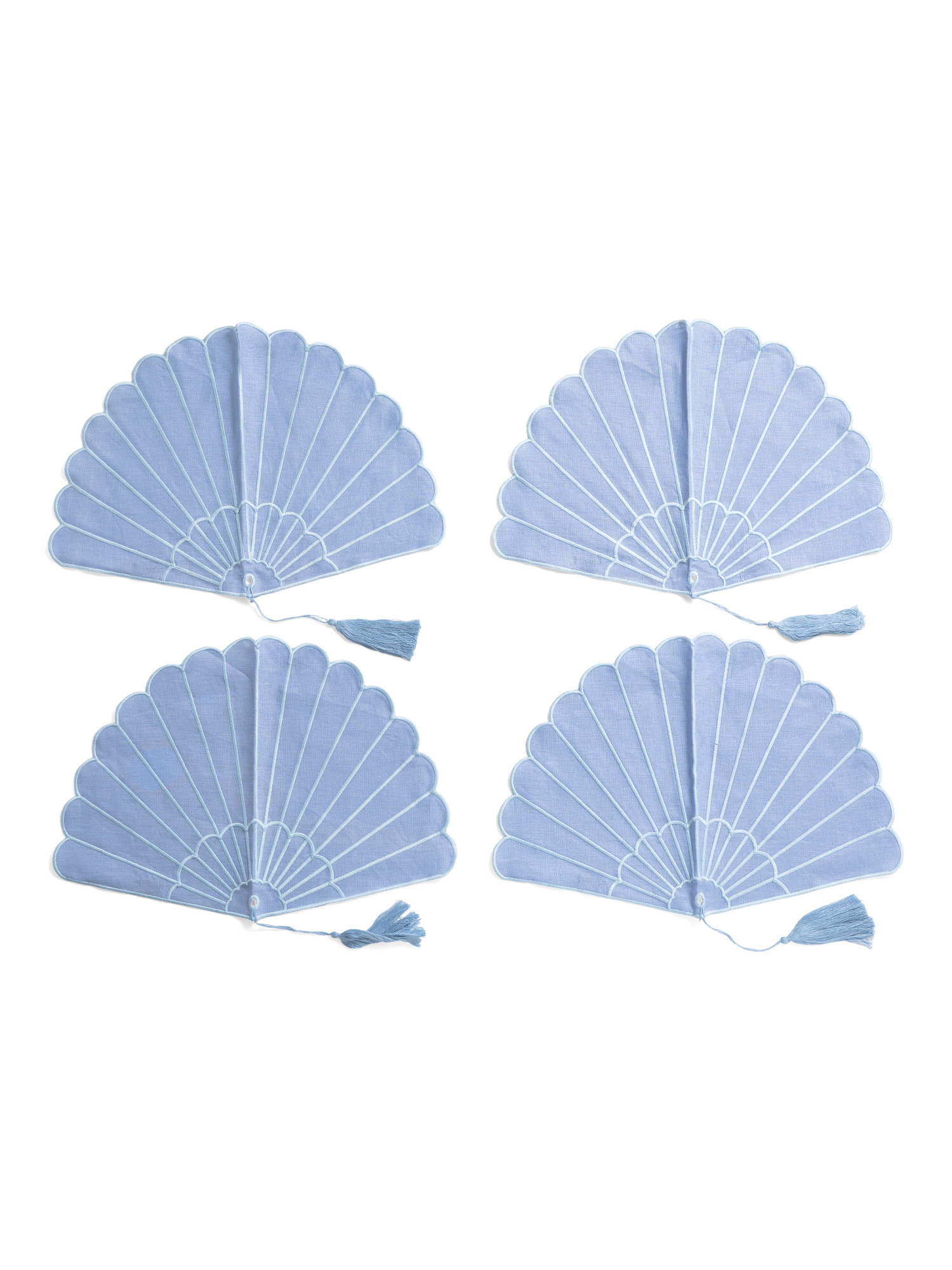 Set Of Four Linen Fan Placemats | TJ Maxx