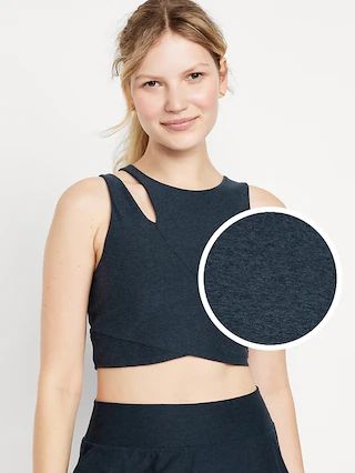 Light Support Cloud+ Wrap-Front Sports Bra for Women | Old Navy (US)