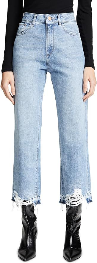 DL1961 Women's Hepburn Wide Leg High Rise Jeans | Amazon (US)