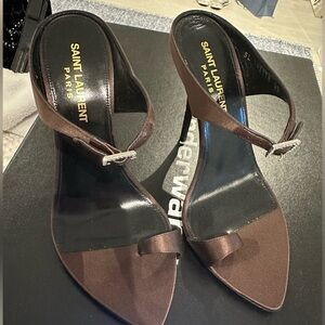 Dive Mules in Crepe Satin in Brown | Poshmark