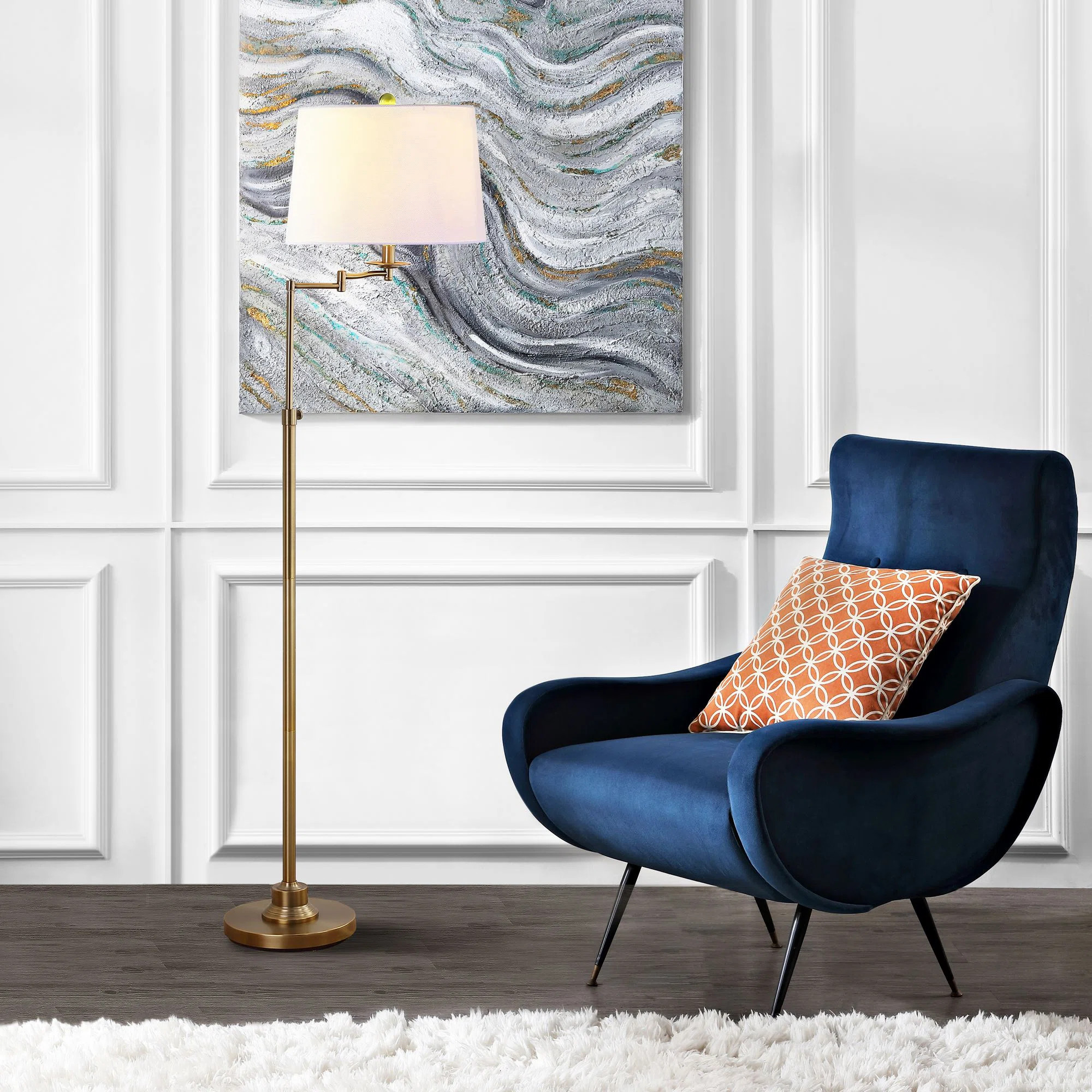 Rosalie 64.25'' Swing Arm Floor Lamp | Joss & Main