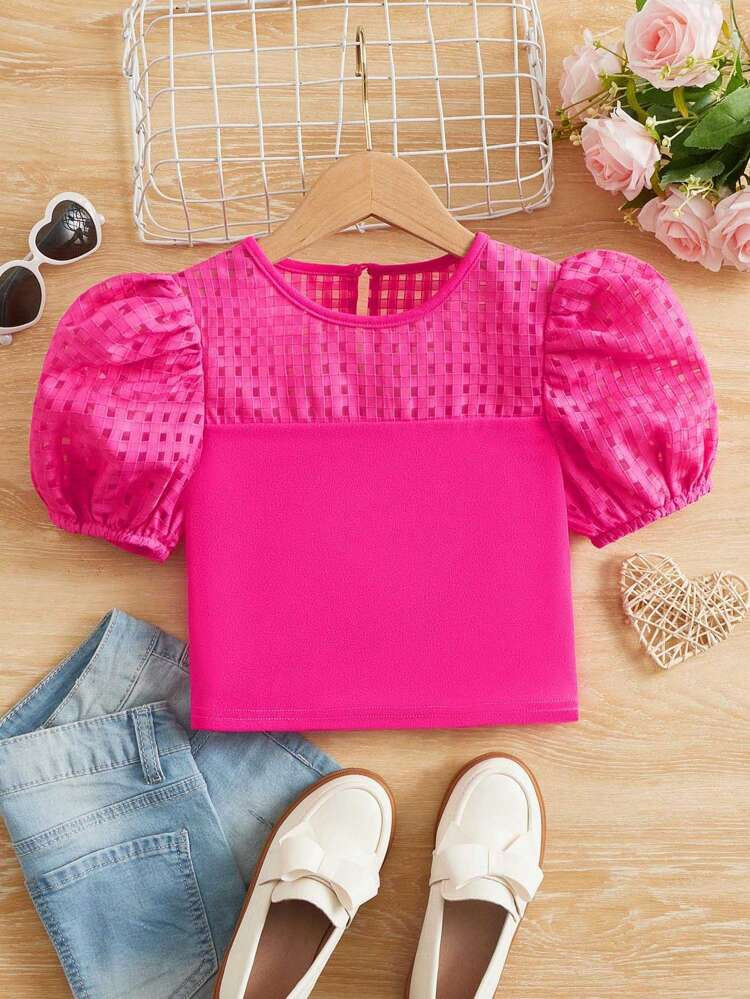 SHEIN Girls Puff Sleeve Crop Top
       
              
              $6.00        
    (1)
     ... | SHEIN