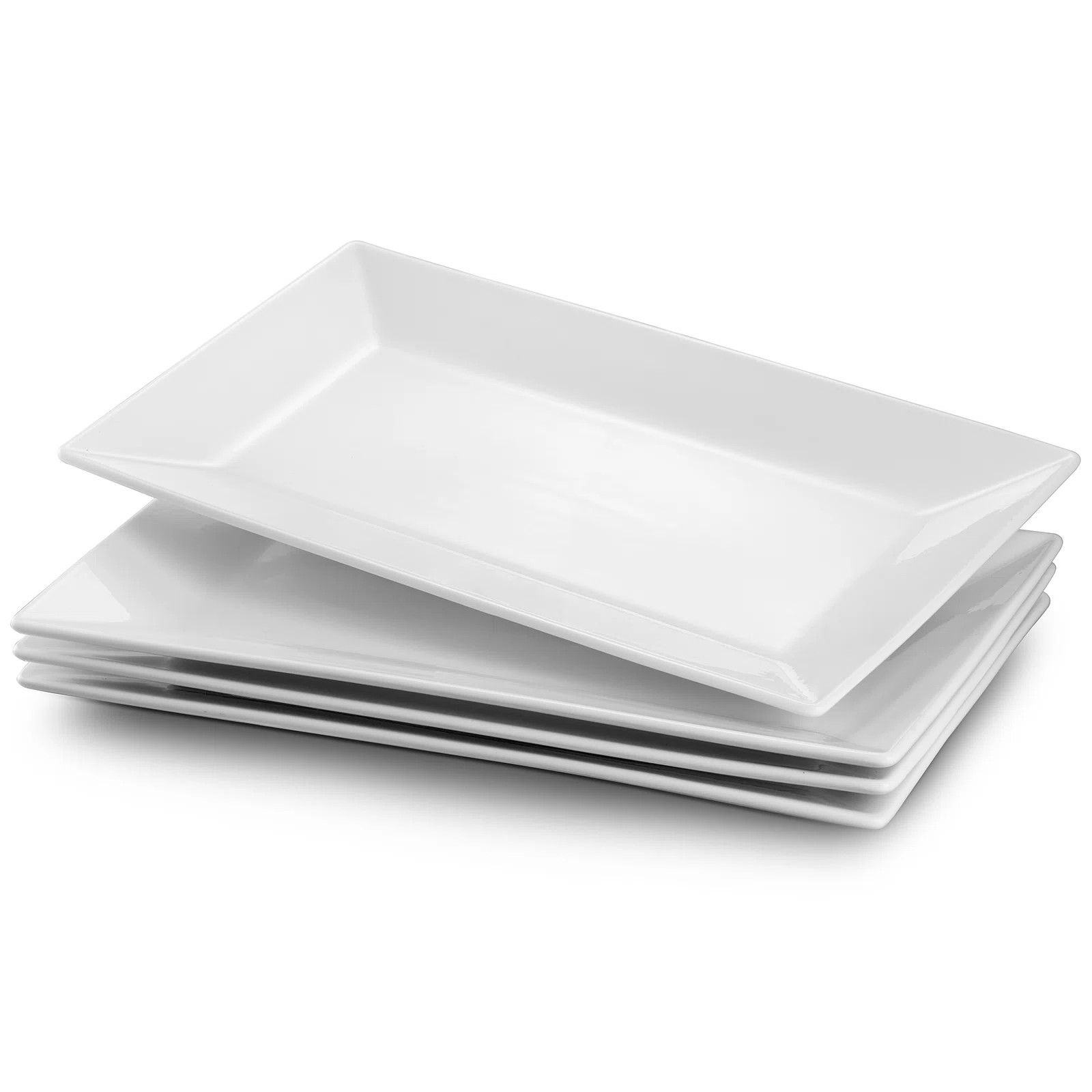 Dowan 14" Rectangular Ceramic Serving Platter Set - 4 Pieces | Wayfair North America