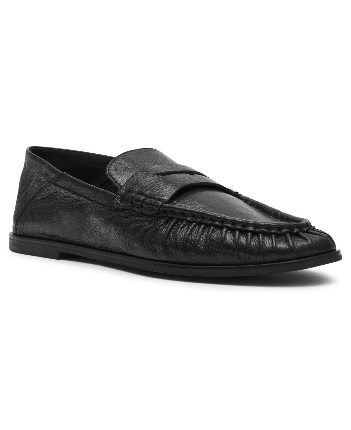Steve Madden Women's Stewart Slip-On Loafers - Black Leather | Macy's