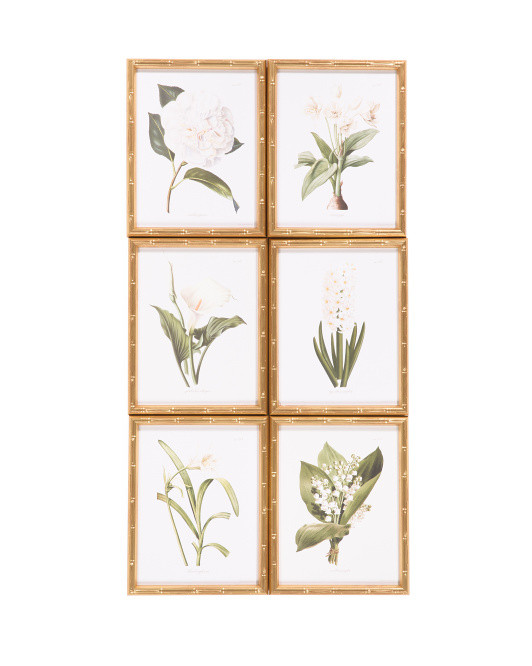 Set Of 6 11x14 White Flowers Hanging Wall Art | Home | Marshalls | Marshalls