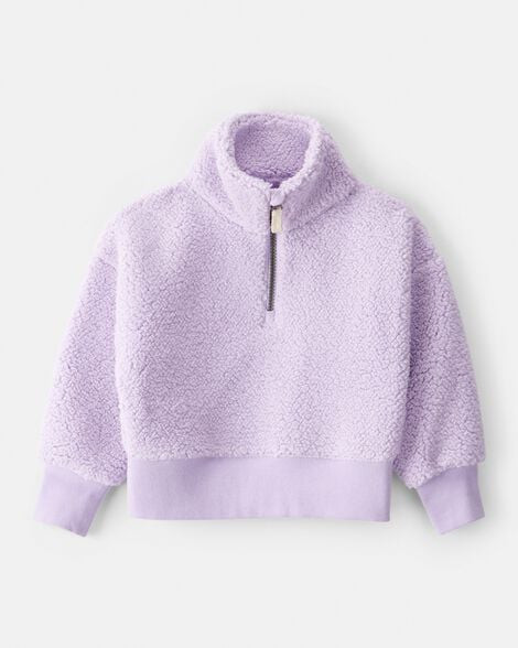 Toddler Girl Quarter-Zip Pullover Sweatshirt - Purple | Carter's Inc
