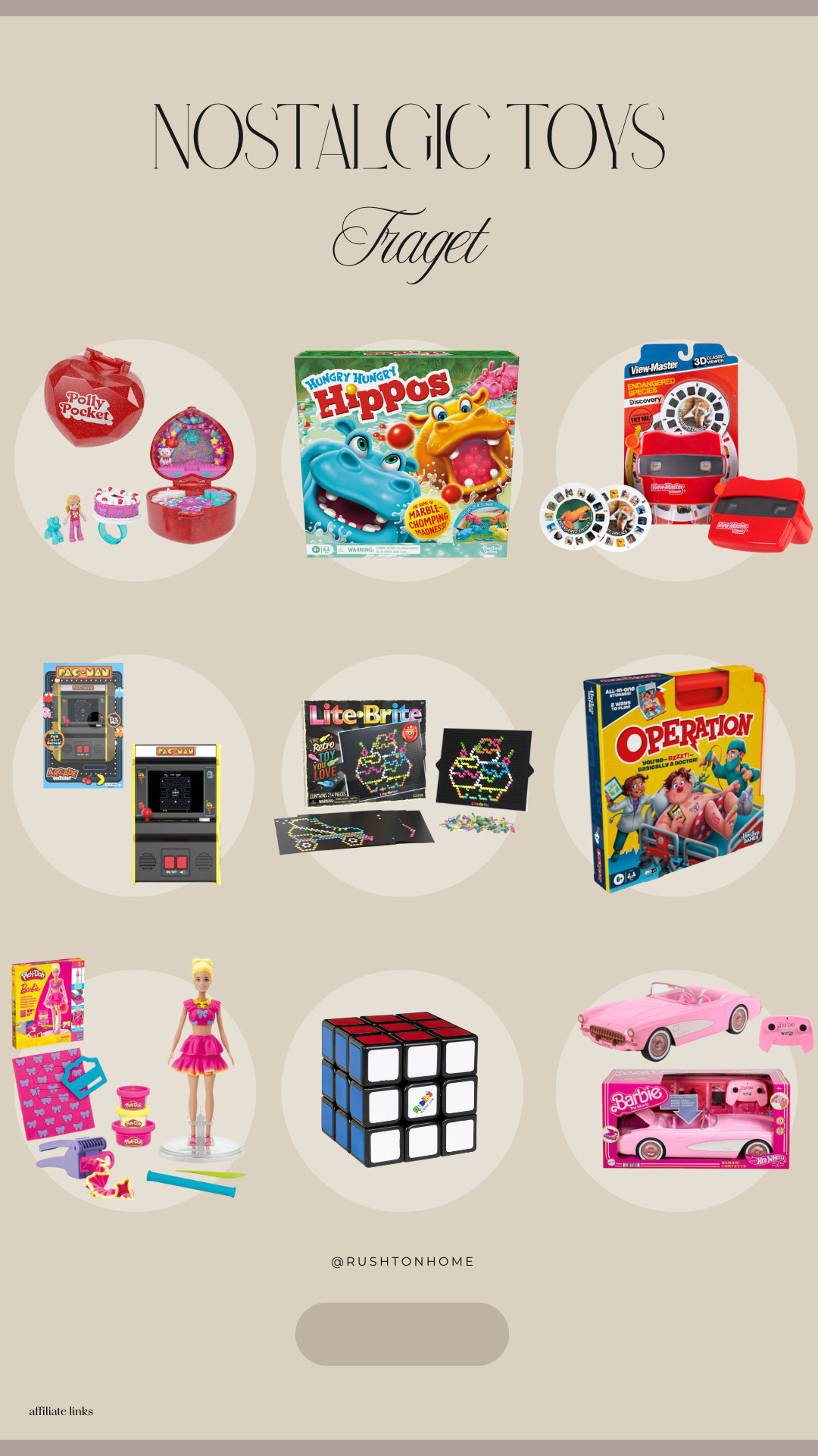 Nostalgic Toys Target, nostalgic toys, retro toys target, 90s toys gift guide, classic kids toys, polly pocket set, hungry hungry hippos game, view master toy, pacman arcade, lite brite kit, operation board game, barbie nostalgic toys, rubiks cube, retro barbie car, vintage toy gifts, throwback toys 

 #LTKGiftGuide #LTKHoliday #LTKKids