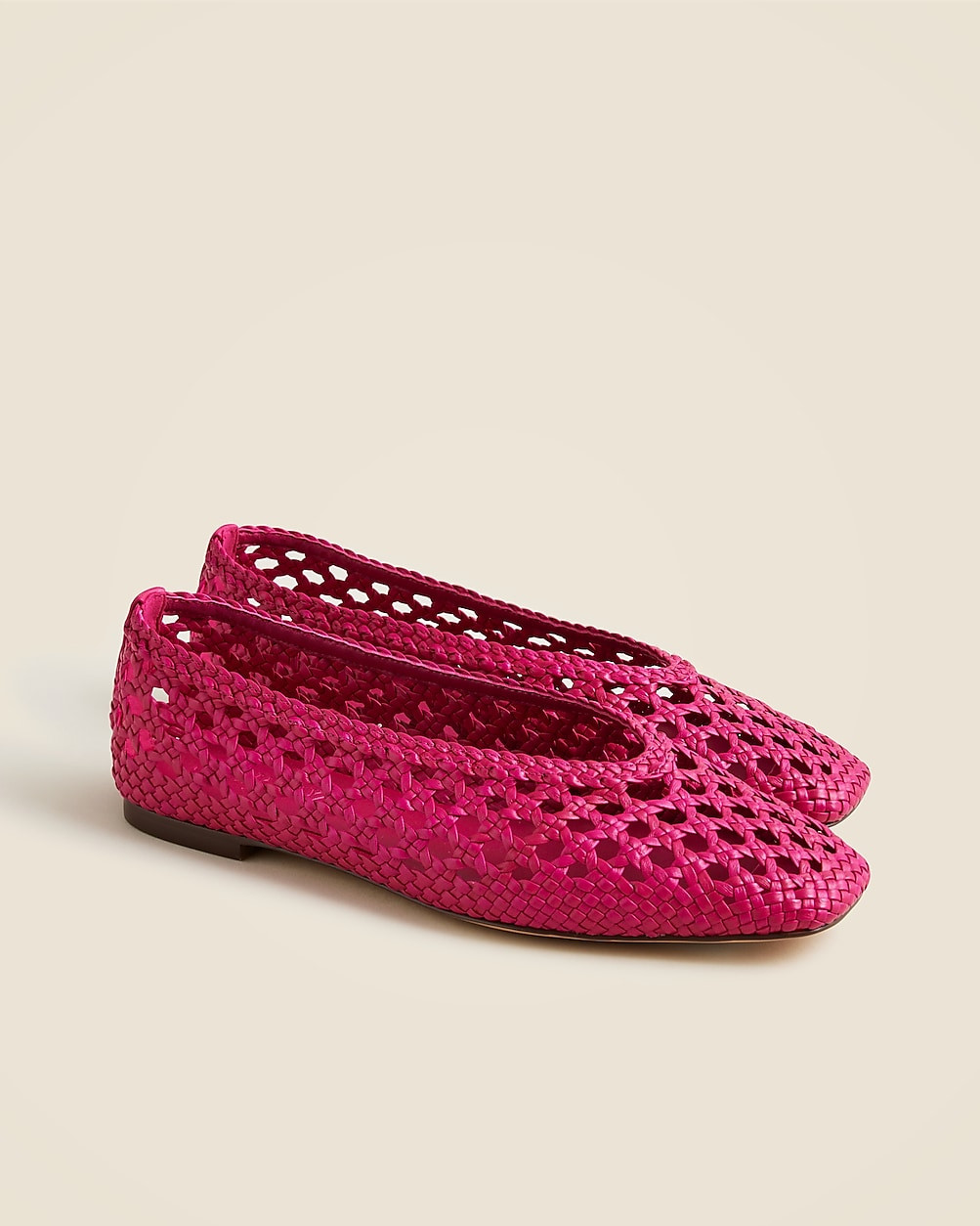 Quinn handwoven ballet flats in leather | J. Crew US