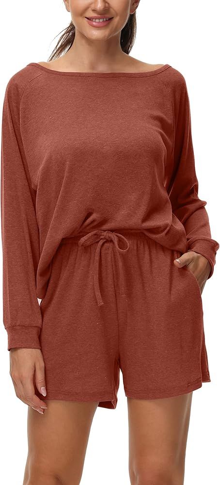 Cakulo Sweater Lounge Pajama Leisure Outfit Sets Two Piece for Women Cozy Loose Fit Long Sleeve T... | Amazon (US)