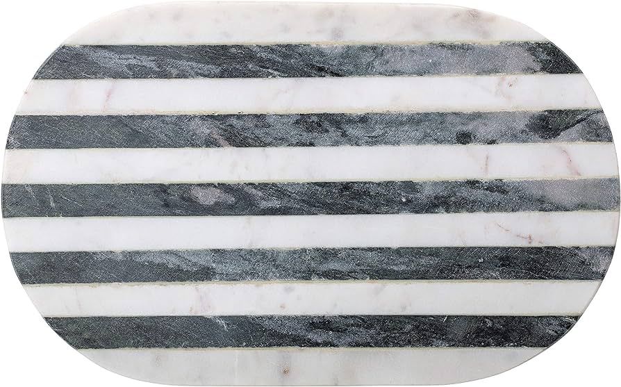 Amazon.com: Bloomingville Marble Cheese and Cutting Board with Stripes, Black and White : Home & ... | Amazon (US)