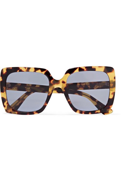 Oversized crystal-embellished square-frame tortoiseshell acetate sunglasses | NET-A-PORTER (UK & EU)
