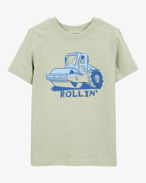 Toddler Boy Tractor Rollin' Short-Sleeve Graphic Tee - Olive | Carter's Inc