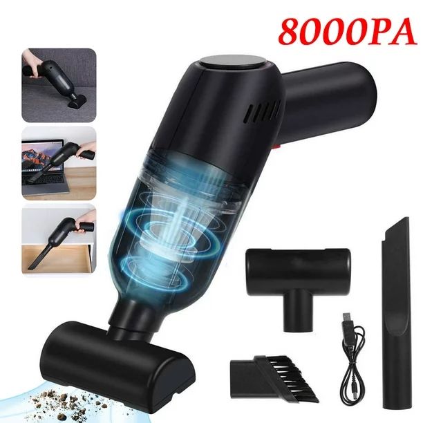 Mini Portable Car Vacuum, Handheld Vacuum, Cordless, for Pets Hair and Home | Walmart (US)