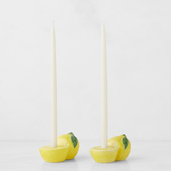 Limone Tiny Taper Holders, Set of 2 | Williams-Sonoma