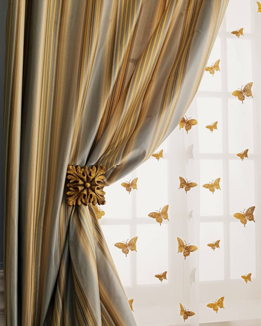 Each 96"L Milano Striped Curtain | Neiman Marcus