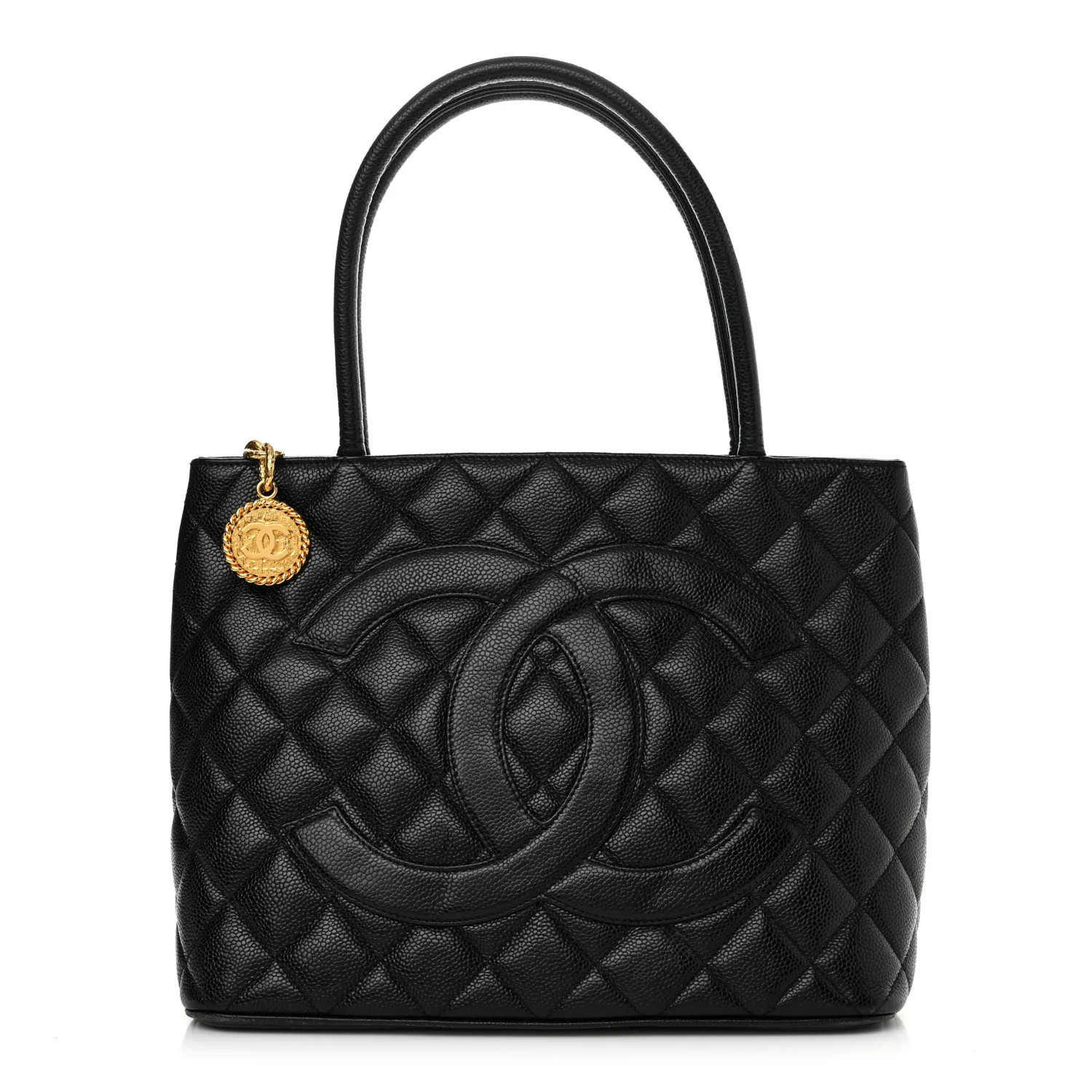Chanel Caviar Quilted Medallion Tote Black 1742604 | FASHIONPHILE (US)