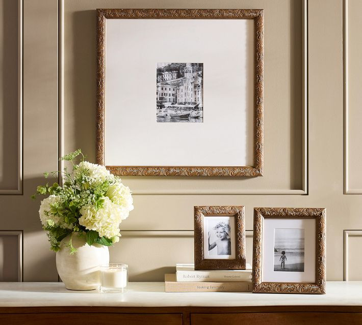 Walnut Carved Wood Frames | Pottery Barn (US)