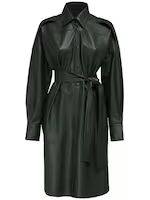 LABARE LEATHER SHIRT DRESS W/ BELT | Luisaviaroma