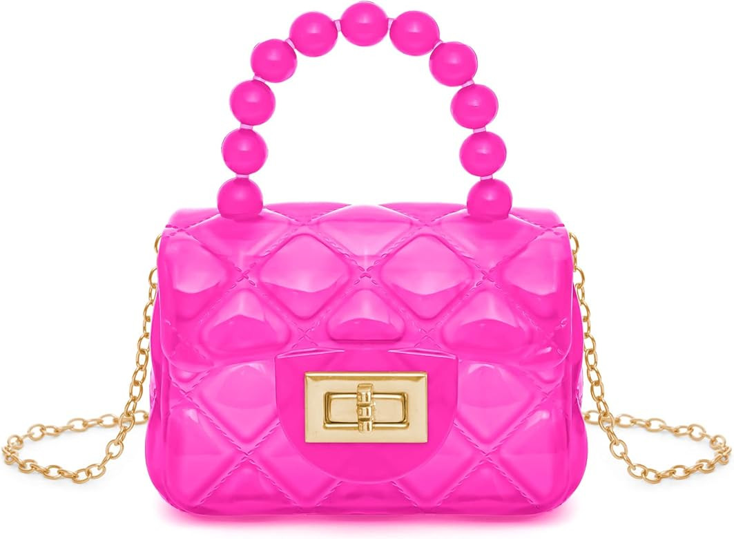 AUGUST 18 Little Girls Mini Jelly Purse Candy Color Transparent Small Crossbody Bag Cute Princess... | Amazon (US)