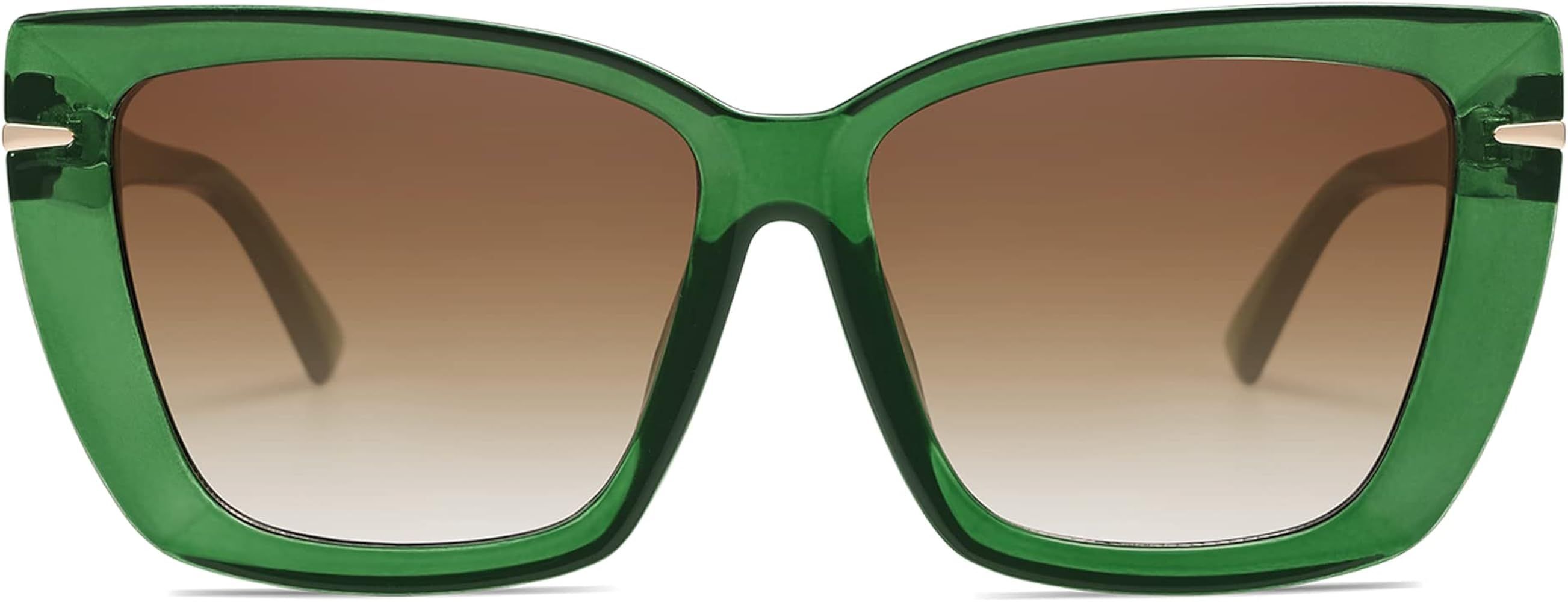 SOJOS Oversized Cat Eye Sunglasses Womens Retro Vintage 70s Trendy Stylish Shades SJ2231 | Amazon (US)