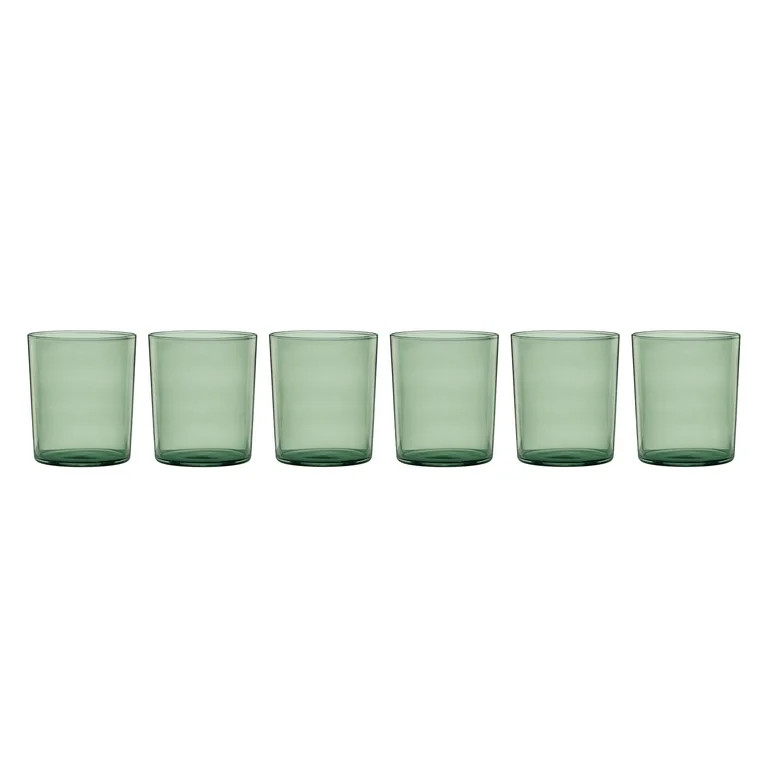Oneida Entertain 365 16 oz Stackables Green Glasses (Set of 6) | Walmart (US)