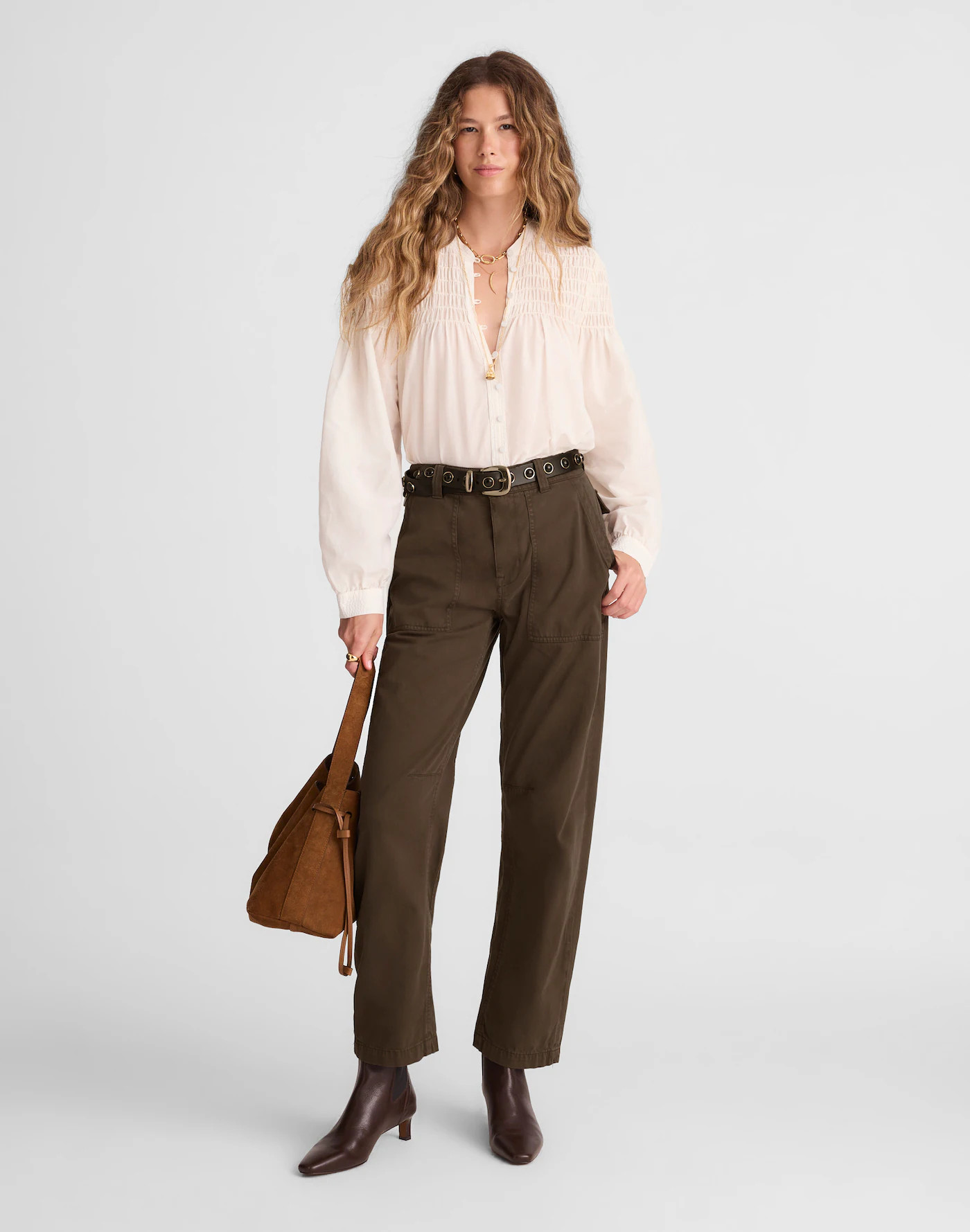 Darted Barrel-Leg Pants | Madewell
